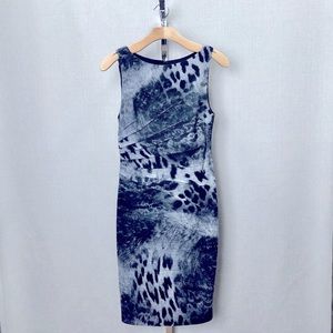 Cache Black and Gray Animal Print Dress